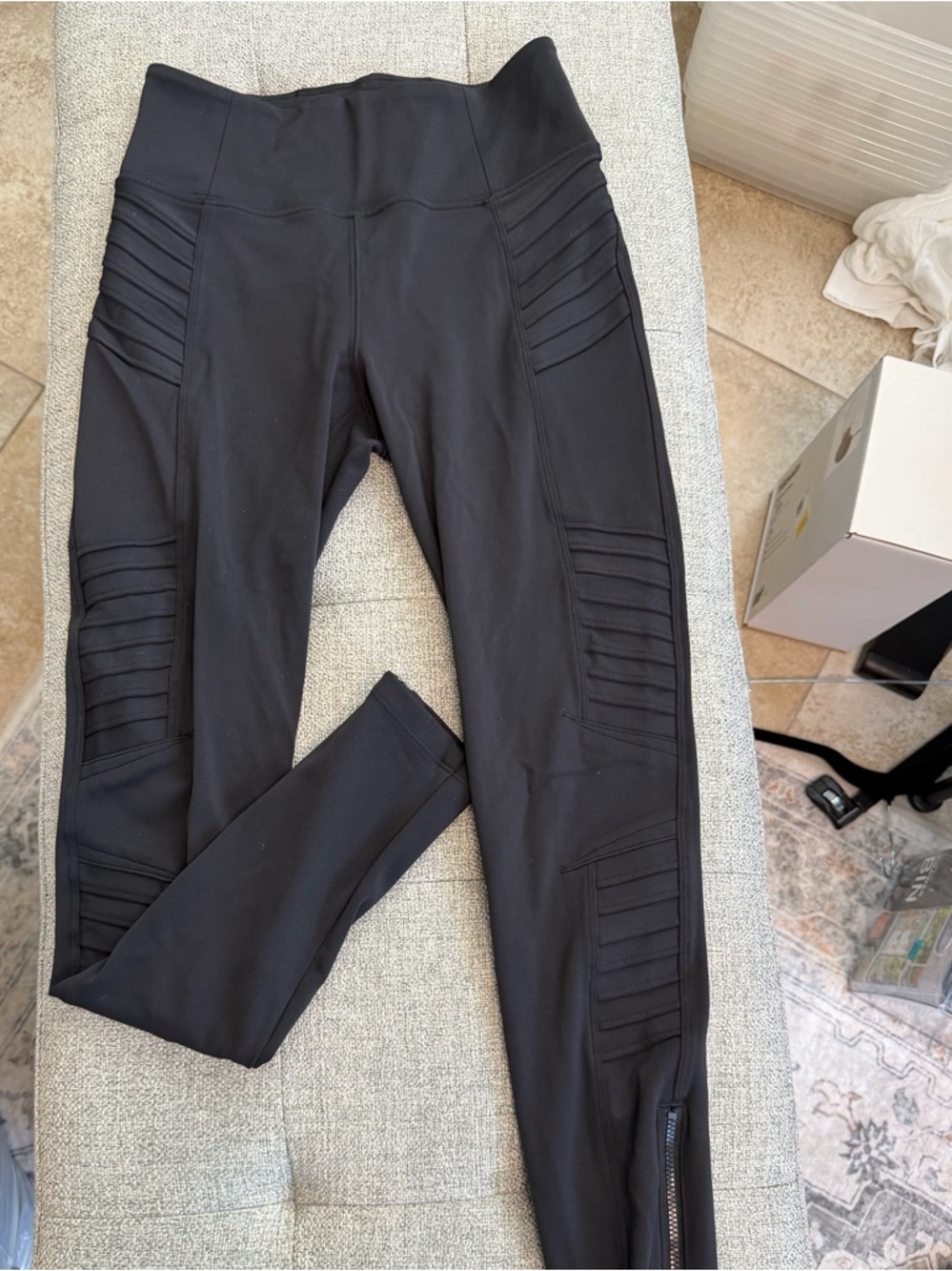 Athleta Black Delancey Moto Tight